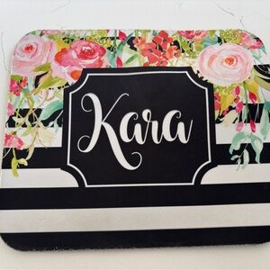Floral Personalized Mouse Pad
